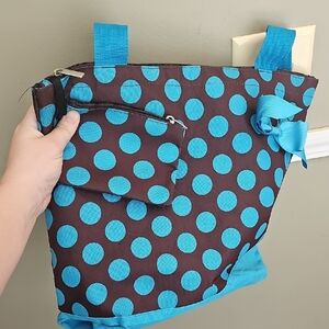 Blue Polka Dot Tote Bag - Stylish Women's Handbag